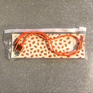 Ella Shea usb Charging Zipper Cord Orange